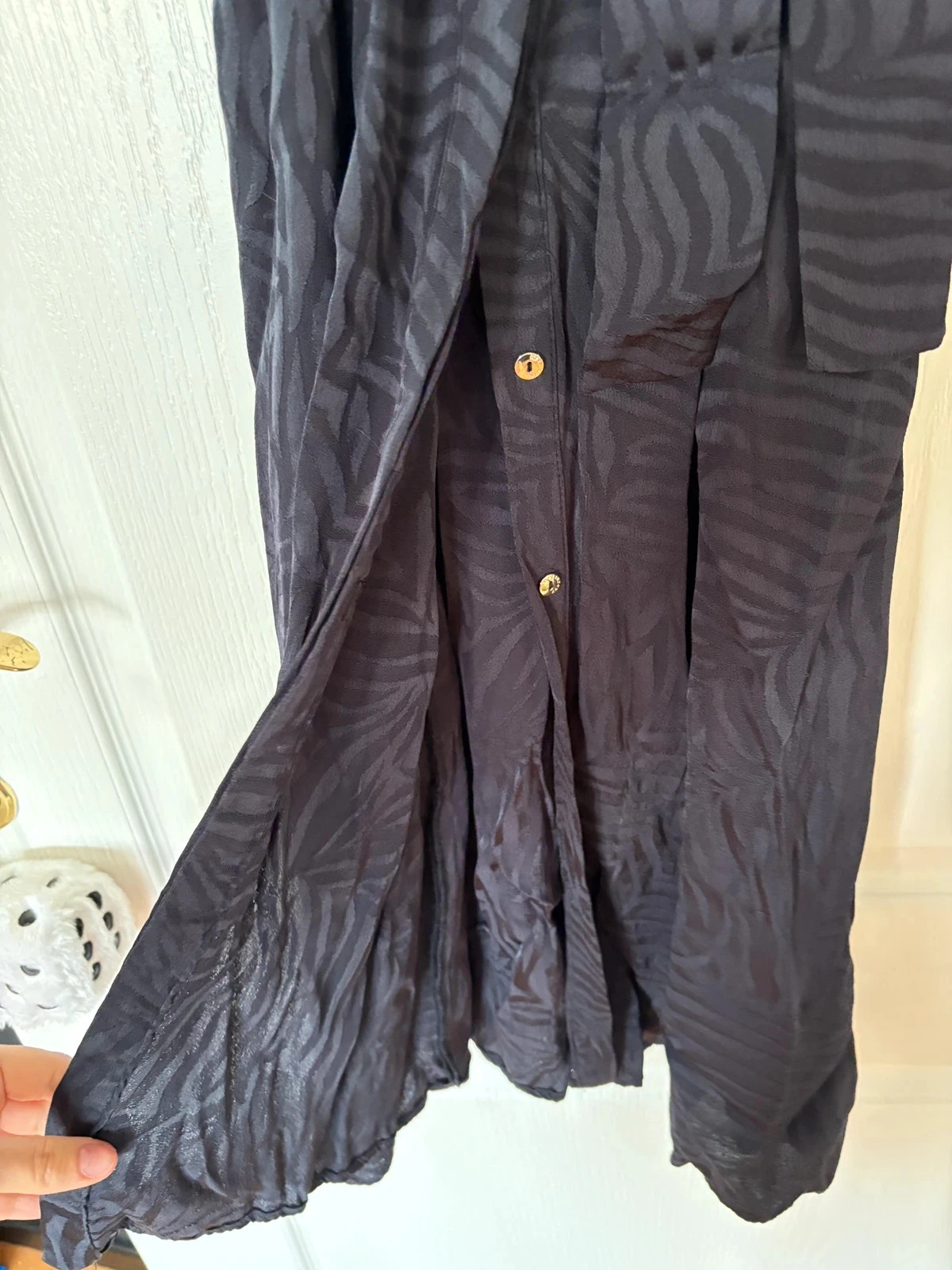 Robe chemise tigrée bleu marine – photo 4
